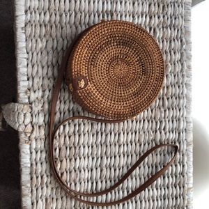 Woven basket purse